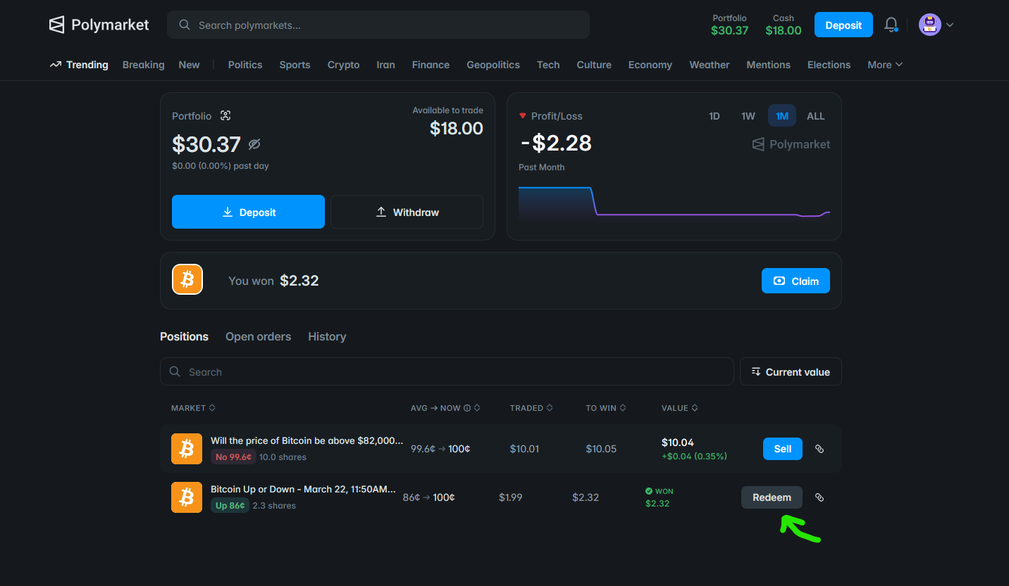 Polymarket Auto-Redeem Python Script (2026) | Robot Traders